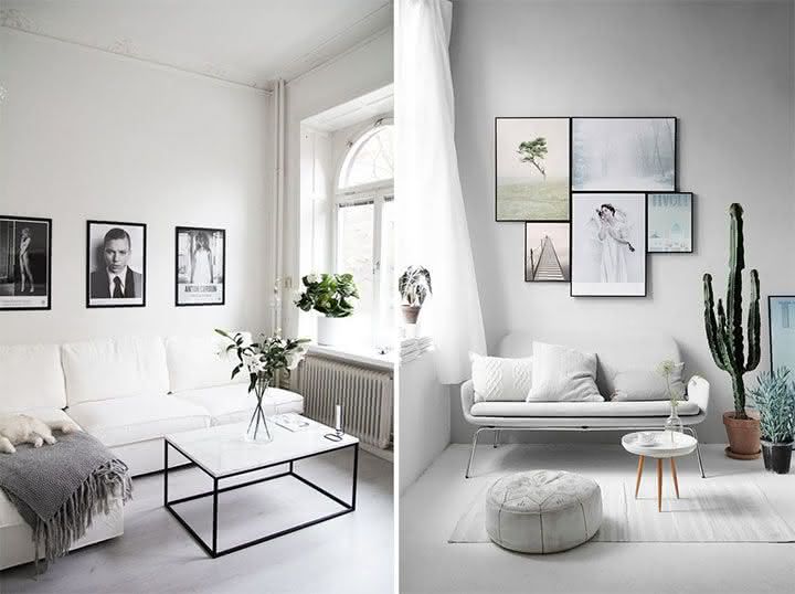 estilo de decoração simples para sala