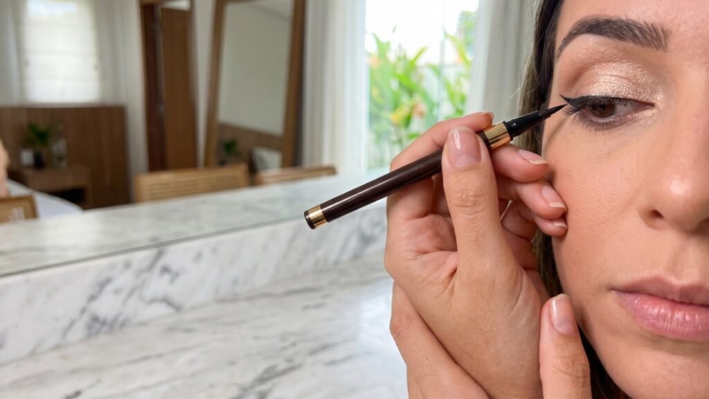 delineado para olhos caídos