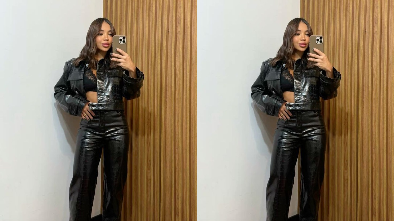 calça de couro flare com o que usar