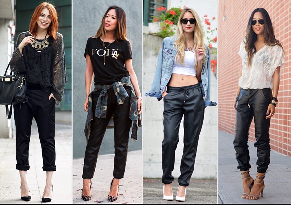 calça de couro vinho looks